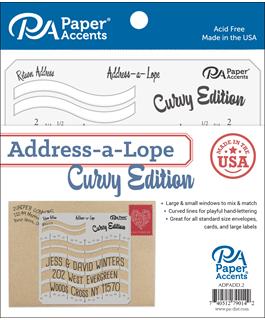 Paper Accents Curvy Address-a-Lope Address Template {D156}