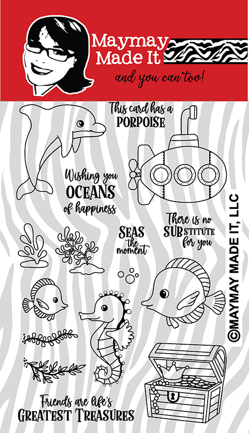 Maymay's Oceans of Happiness 4x6 Stamp Set {A233}