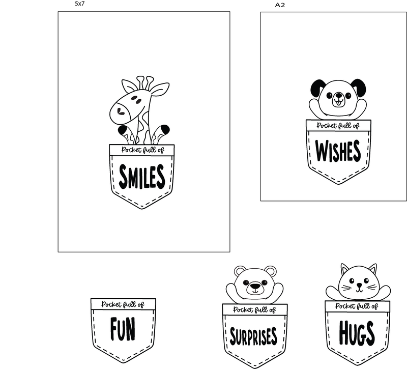 Maymay's Pocket Pals 4x6 Stamp Set {V25}