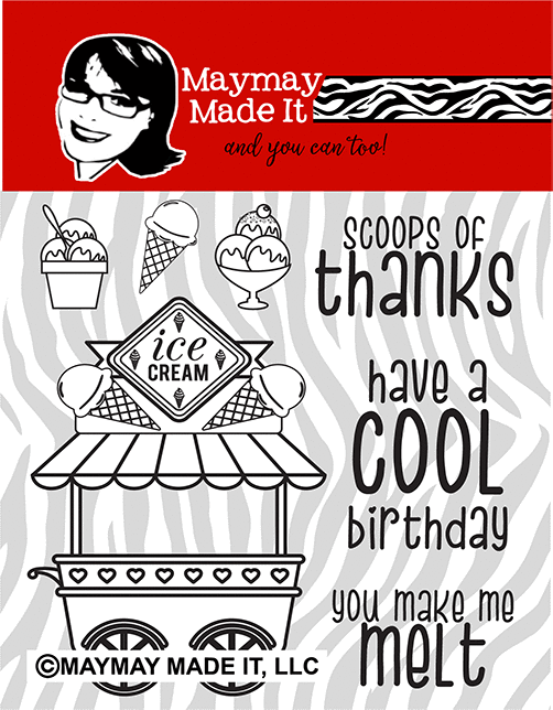 Maymay's Sundae Fundae 4x4 Stamp Set {A121}