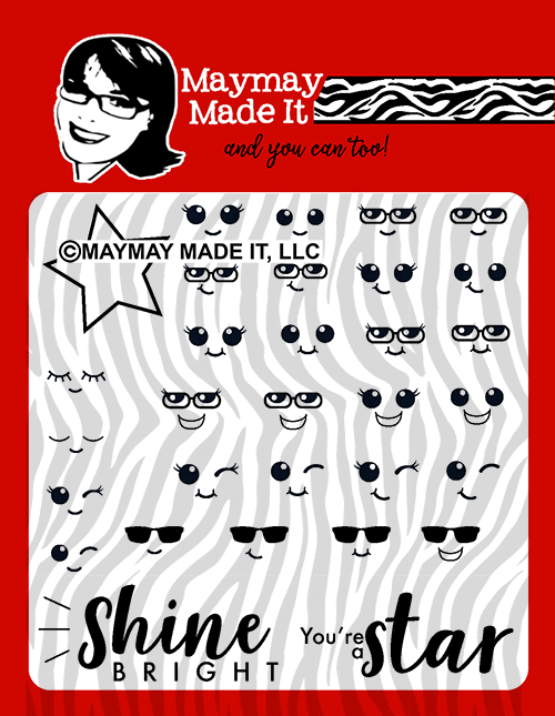 Maymay's Tiny Faces 4x4 Stamp Set {A15}